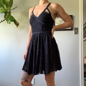 Black lace Free People dress